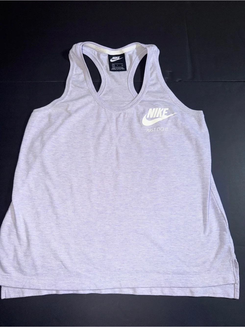 Nike Lavender Racerback Workout Tank with White Logo